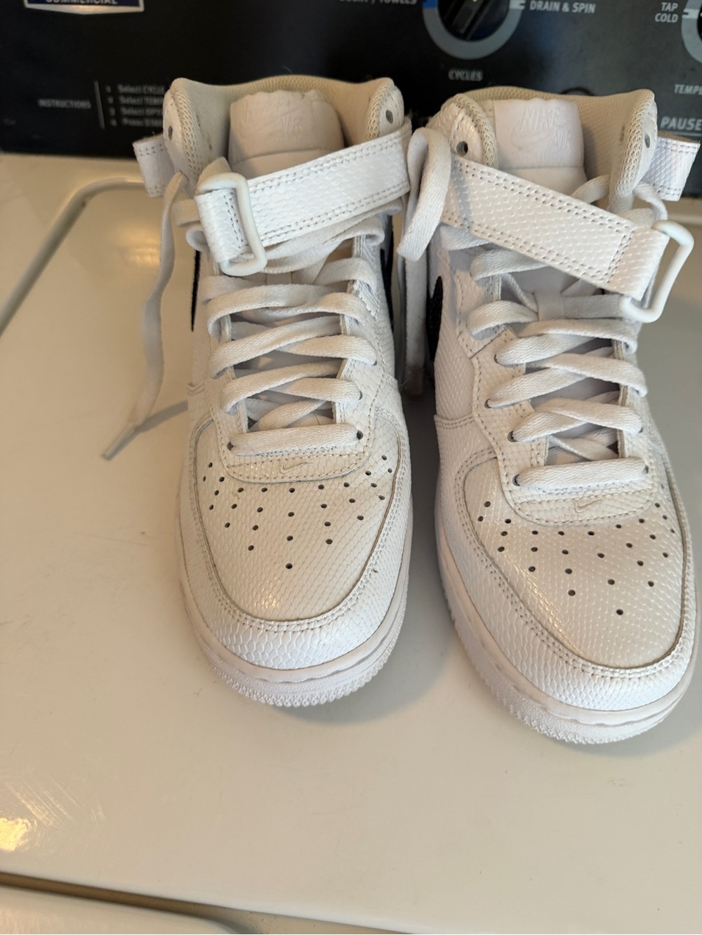 Nike women’s  White High-Top Sneakers - Classic Strap Design